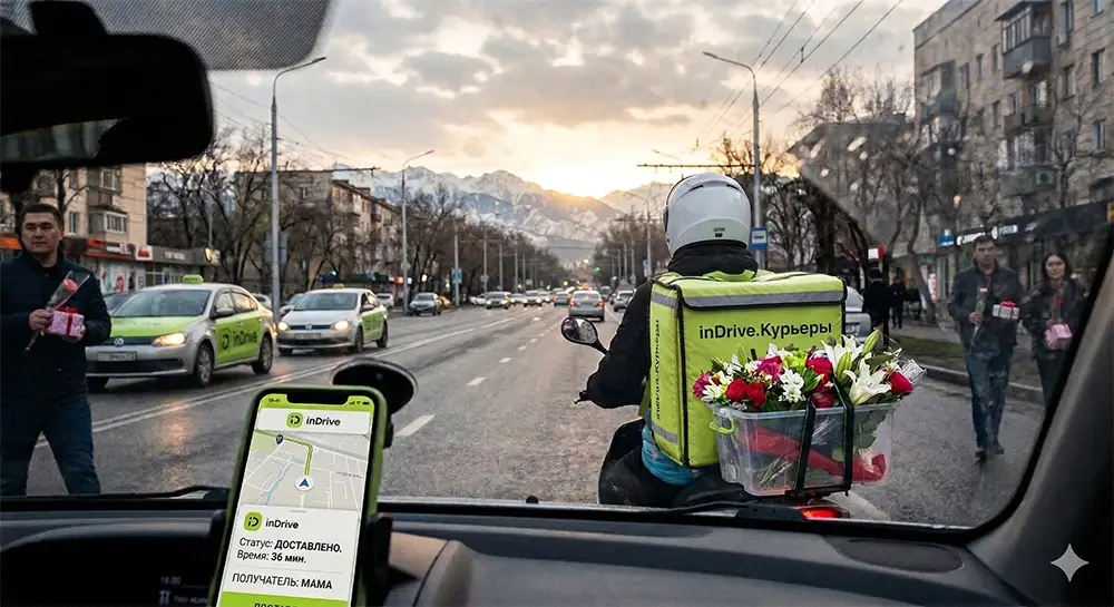 Цветы за 36 минут и вечерний пик в 18:00: inDrive представил цифровой портрет 8 Марта Цветы за 36 минут и вечерний пик в 18:00: inDrive представил цифровой портрет 8 Марта